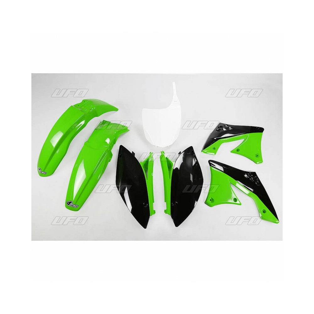 Kit plastique UFO couleur origine vert/noir Kawasaki KX250F