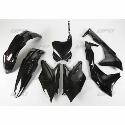 Kit plastique UFO noir Kawasaki KX250F