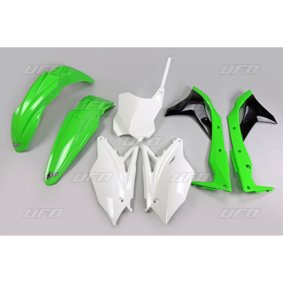 Kit plastique UFO origine (2017) vert/noir/blanc Kawasaki KX250F