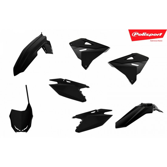 Kit plastiques POLISPORT restyle 2019 noir Suzuki RM125/250