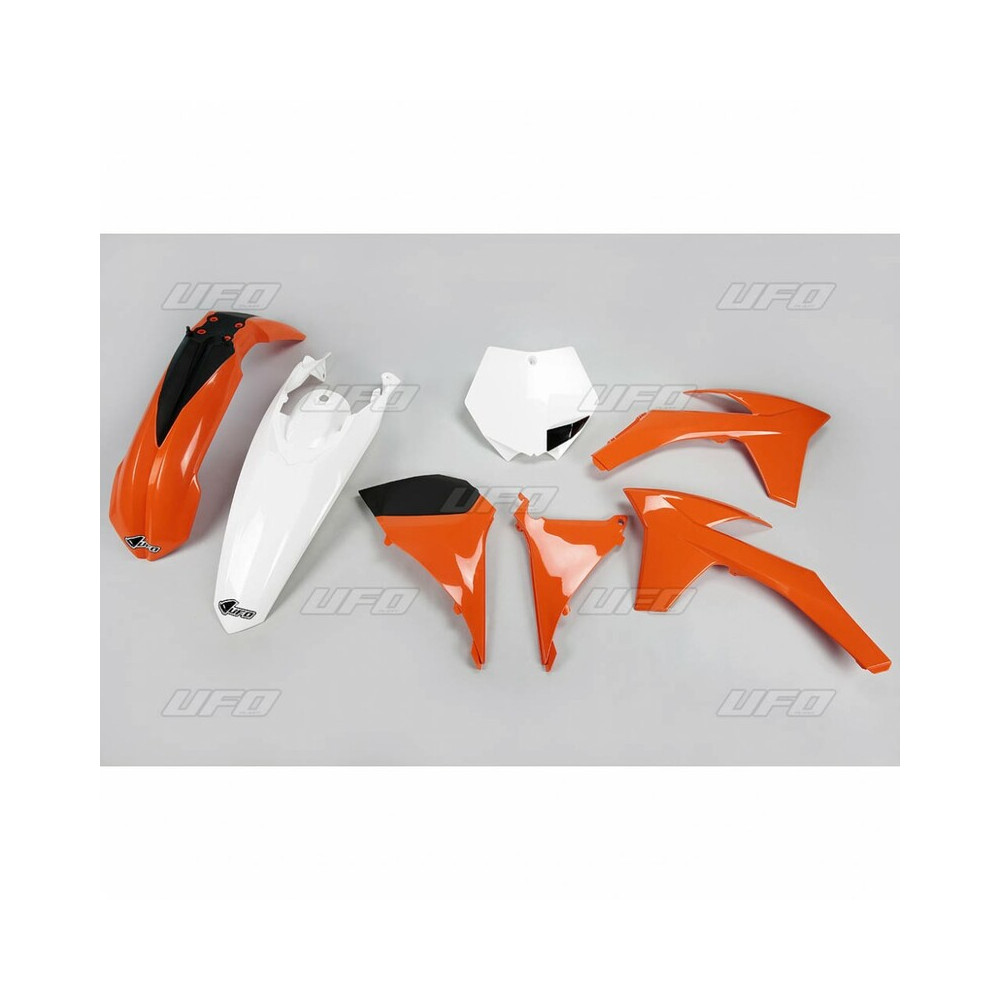 Kit plastique UFO couleur origine orange/blanc KTM