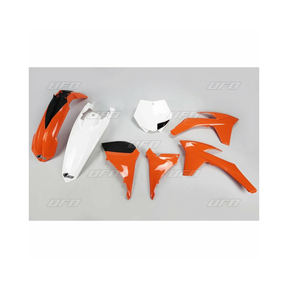 Kit plastique UFO couleur origine orange/blanc KTM