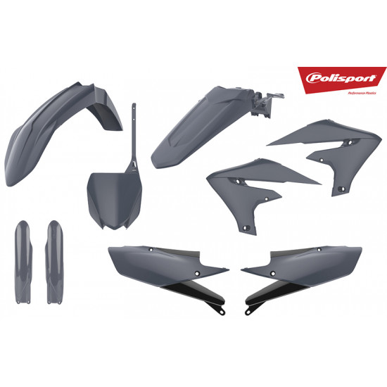 Kit plastiques POLISPORT gris nardo Yamaha YZ250F/450F