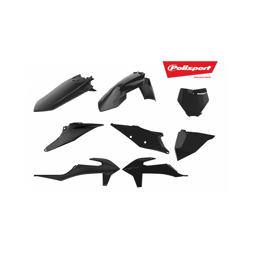 Kit plastiques POLISPORT noir KTM SX/SX-F