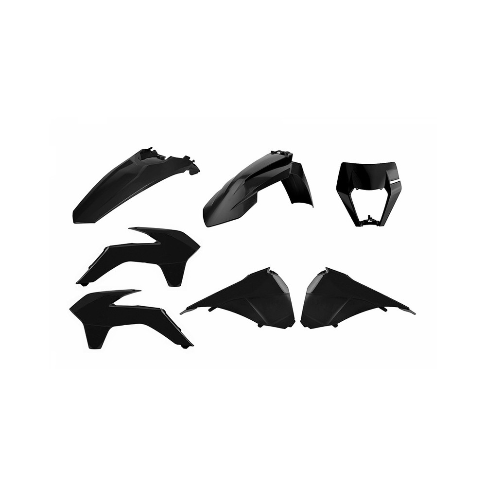 Kit plastique POLISPORT Enduro Restyle noir KTM EXC/EXC-F