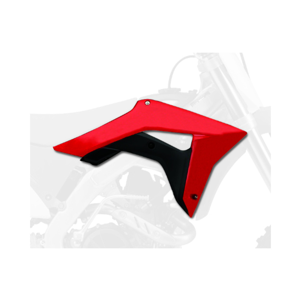 Ouïes de radiateur POLISPORT couleur origine 17 rouge/noir Honda CRF450R/RX