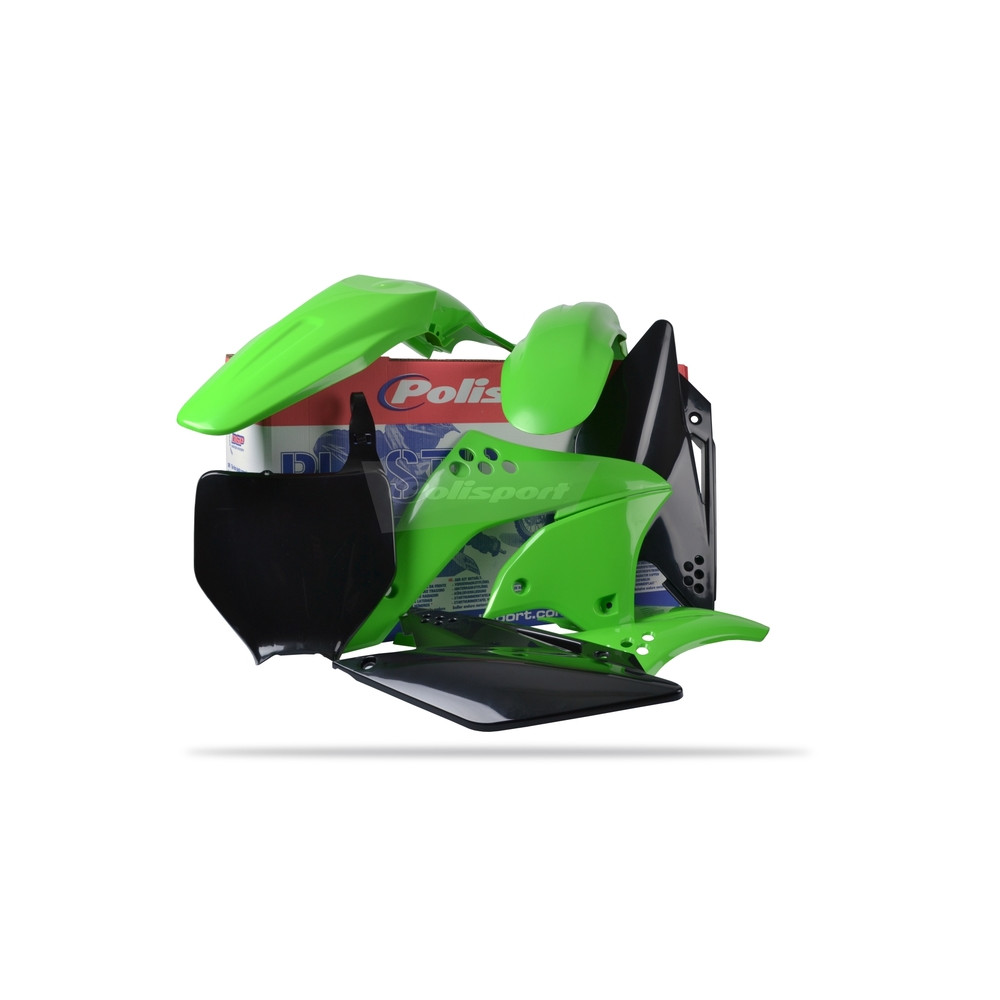 Kit plastique POLISPORT couleur origine Kawasaki KX250F