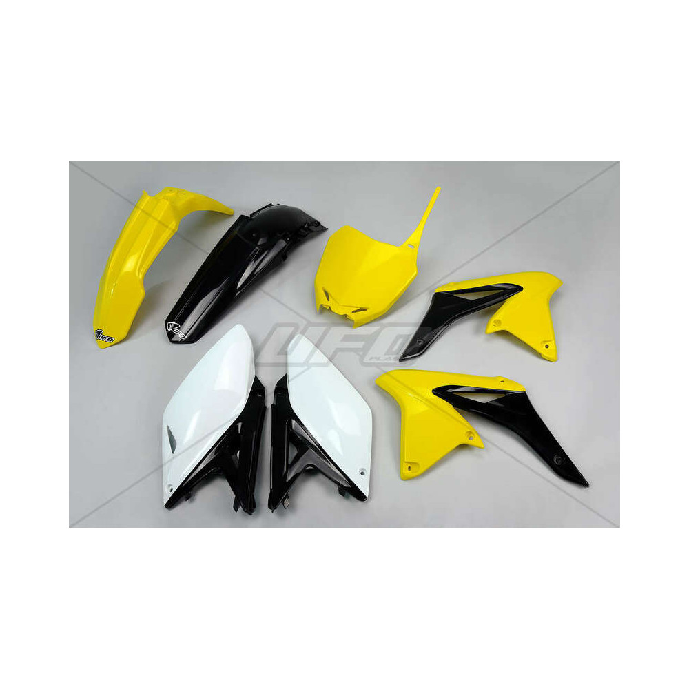 Kit plastique UFO couleur origine jaune/noir/blanc Suzuki RM-Z250