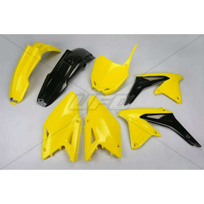 Kit plastique UFO couleur origine (2014) jaune/noir Suzuki RM-Z450