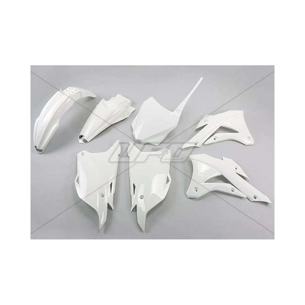 Kit plastique UFO blanc Kawasaki KX85