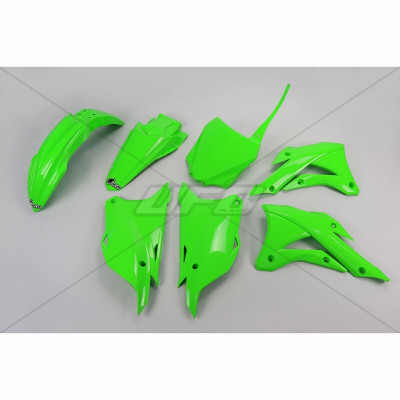 Kit plastique UFO vert fluo Kawasaki KX85