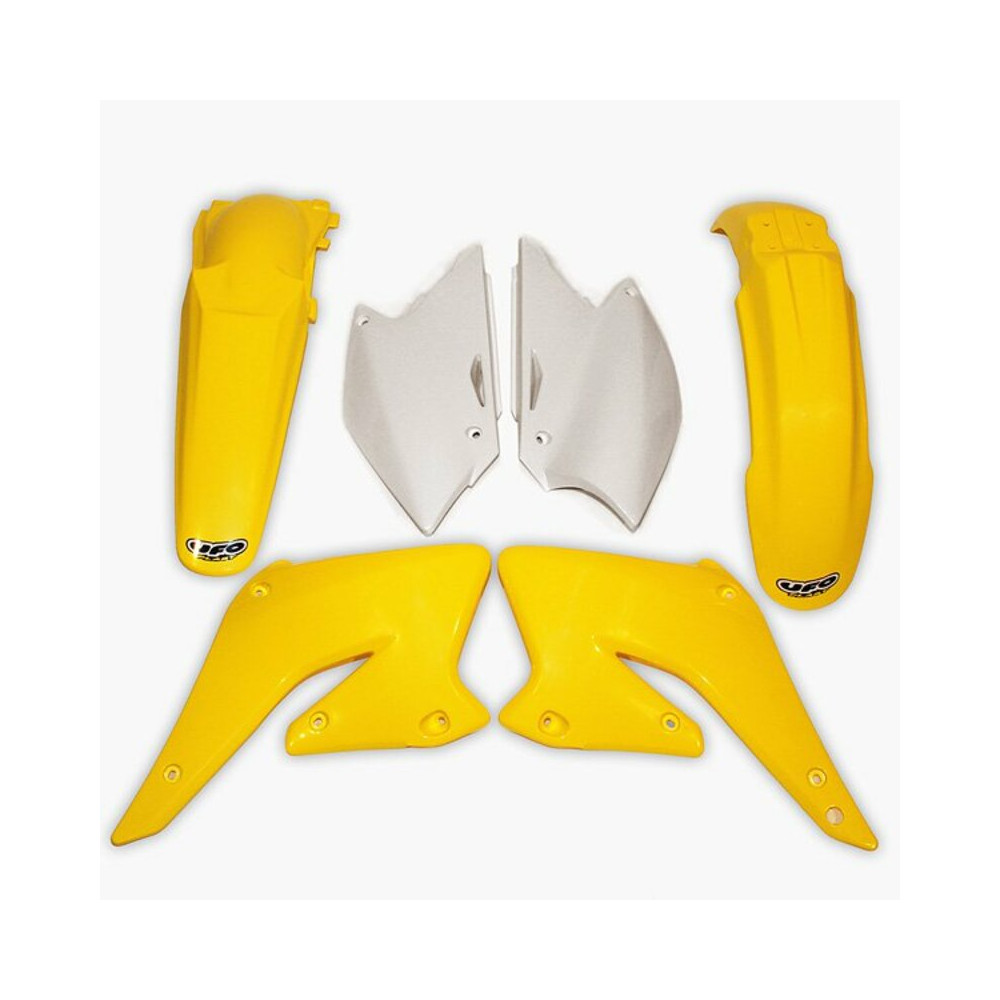 Kit plastique UFO couleur origine jaune/blanc Suzuki