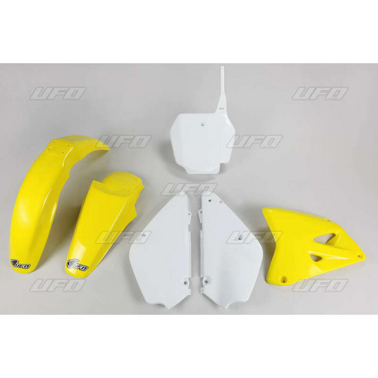 Kit plastique UFO couleur origine jaune/blanc (02-17) Suzuki RM85