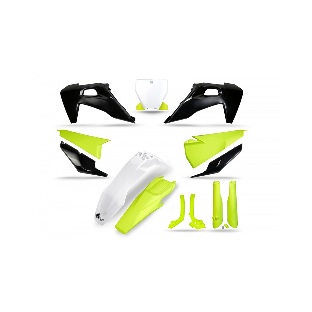 Kit plastiques UFO jaune fluo/gris - Husqvarna