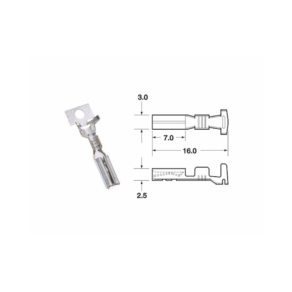 Cosse femelle série 090 SMTO BIHR Ø0,85mm²/1,25mm² - 50pcs