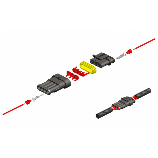 Jeu de connectiques génériques 4 voies - 5 jeux complets