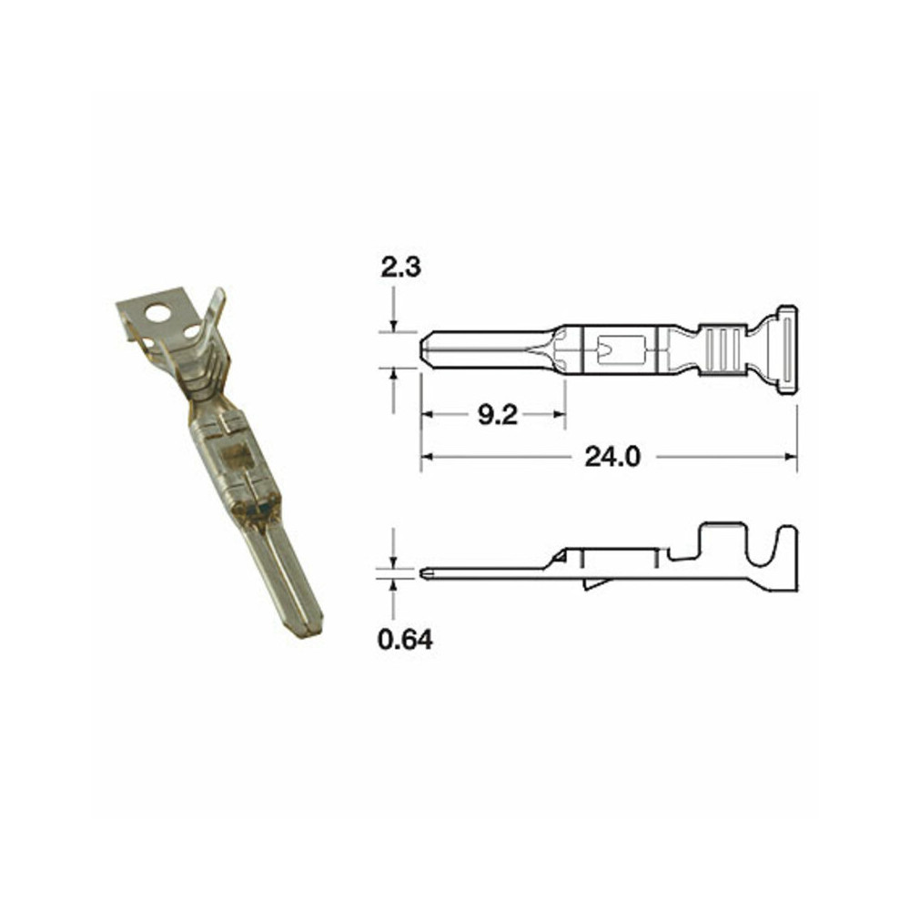 Cosse mâle série 090 FRKW BIHR Ø0,5mm²/0,85mm²