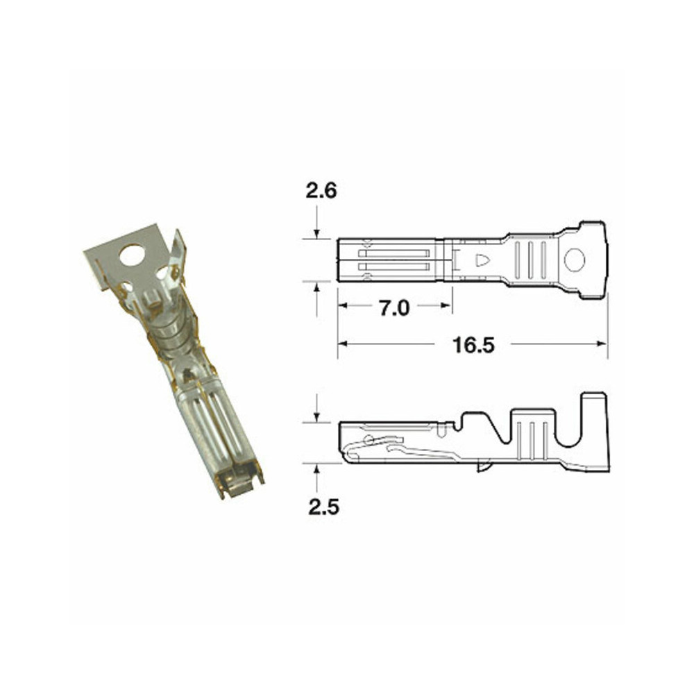 Cosse femelle générique BIHR Ø0,85mm²/1,25mm²