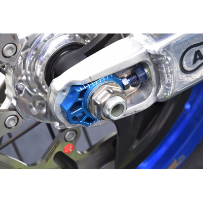 Tendeur de chaîne SCAR bleu Yamaha YZ125/250