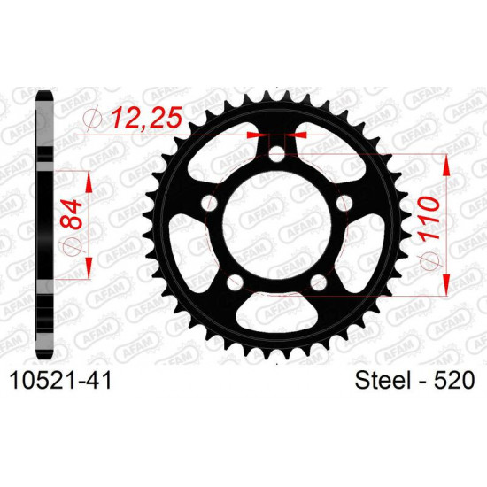 Couronne AFAM acier standard 10521 - 520