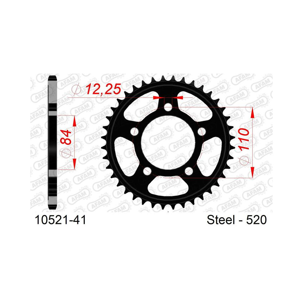 Couronne AFAM acier standard 10521 - 520