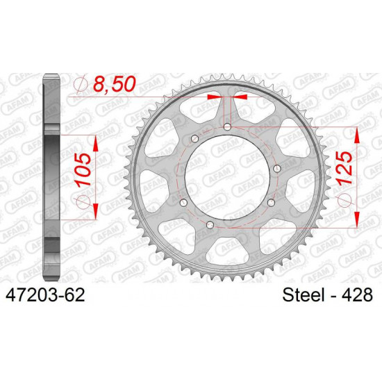 Couronne AFAM acier standard 47203 - 428