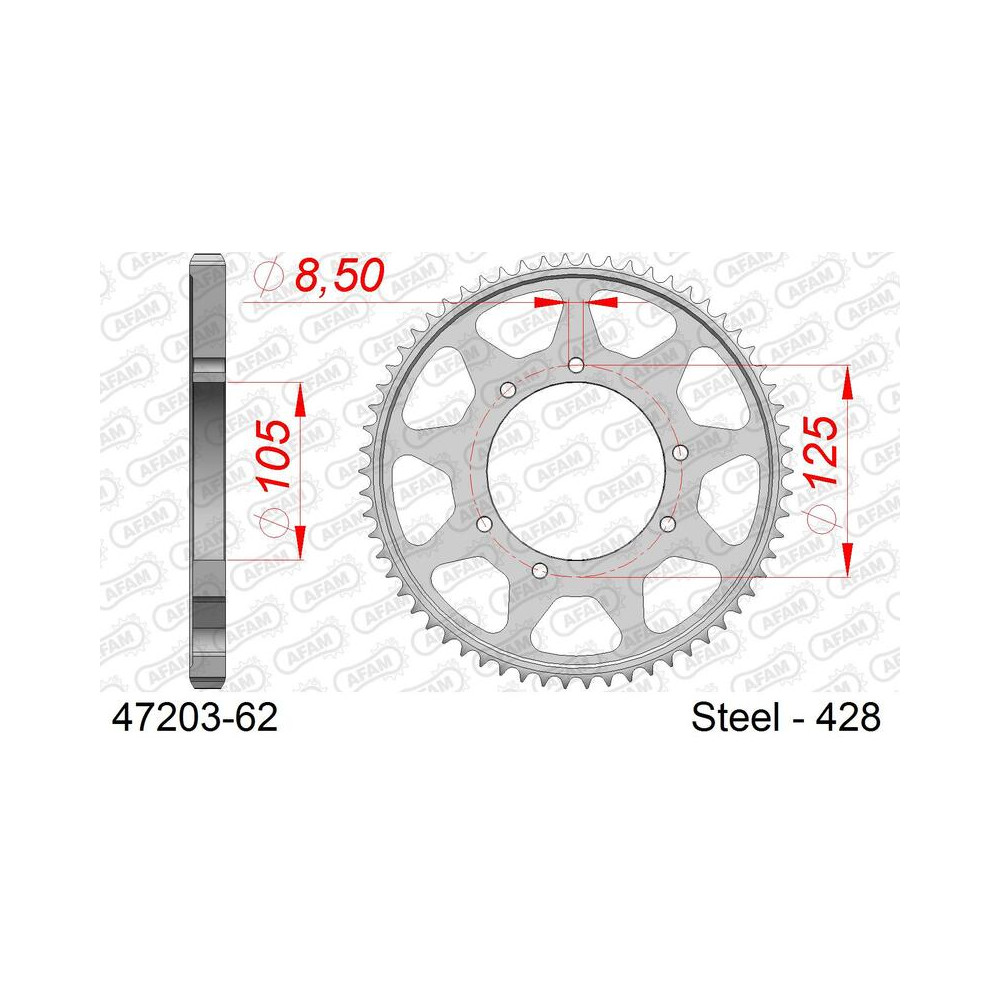 Couronne AFAM acier standard 47203 - 428