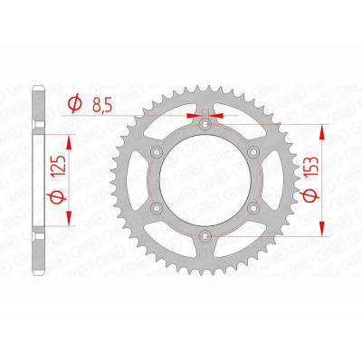 Couronne AFAM acier anti-boue 10212 - 520