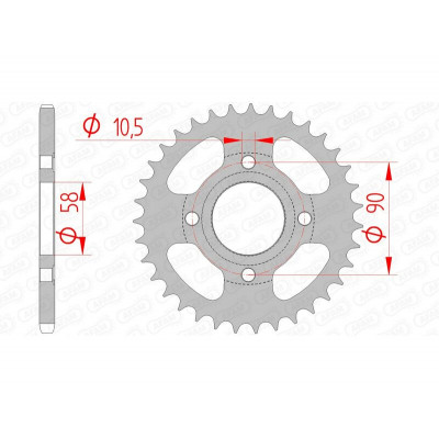 Couronne AFAM acier standard 10214 - 520