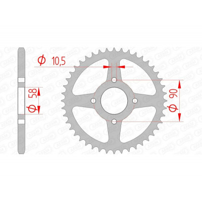 Couronne AFAM acier standard 10221 - 520