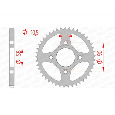 Couronne AFAM acier standard 10223 - 428