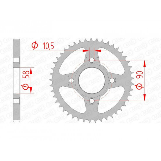 Couronne AFAM acier standard 10223 - 428