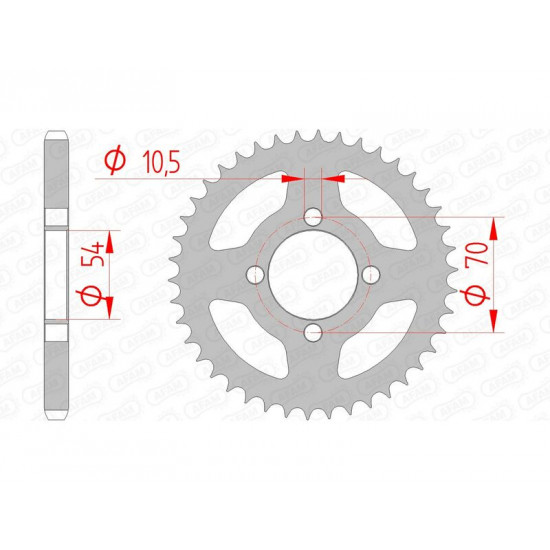 Couronne AFAM acier standard 10229 - 428