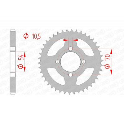 Couronne AFAM acier standard 10229 - 428