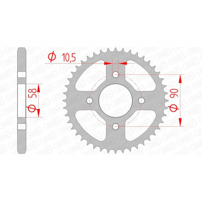 Couronne AFAM acier standard 10236 - 428