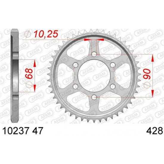 Couronne AFAM acier standard 10237 - 428