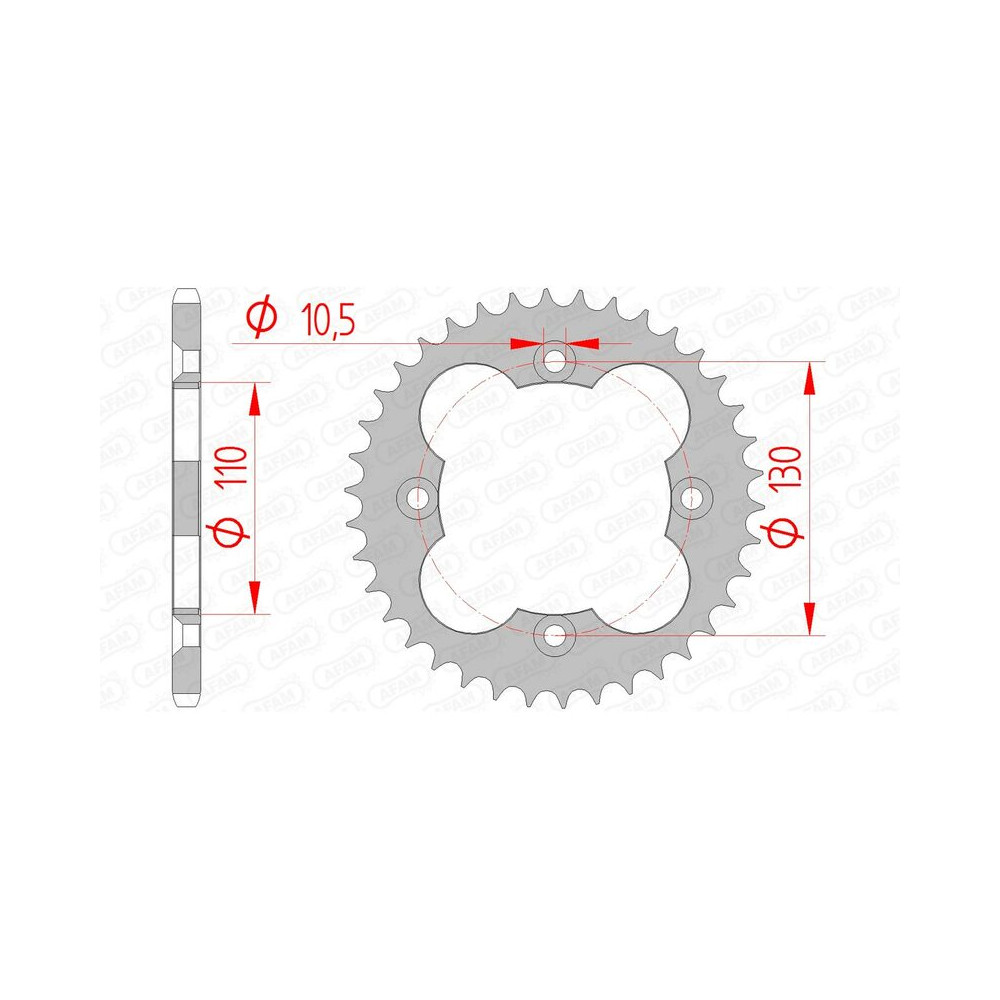 Couronne AFAM acier standard 10318 - 520