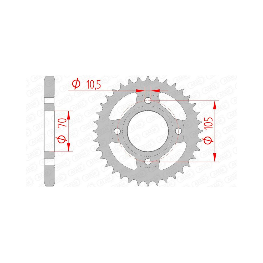 Couronne AFAM acier standard 10401 - 530