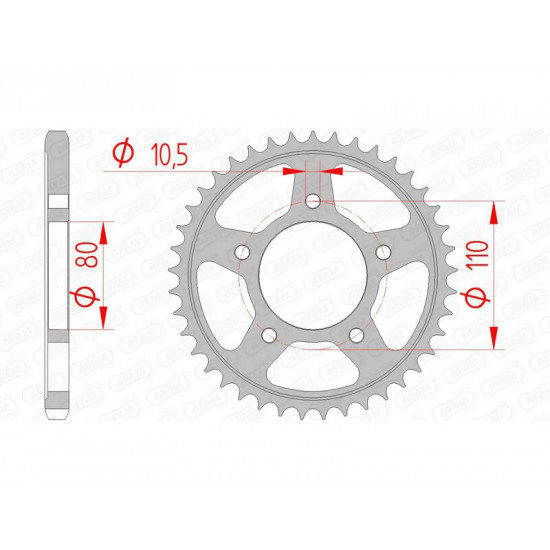 Couronne AFAM acier standard 10504 - 525