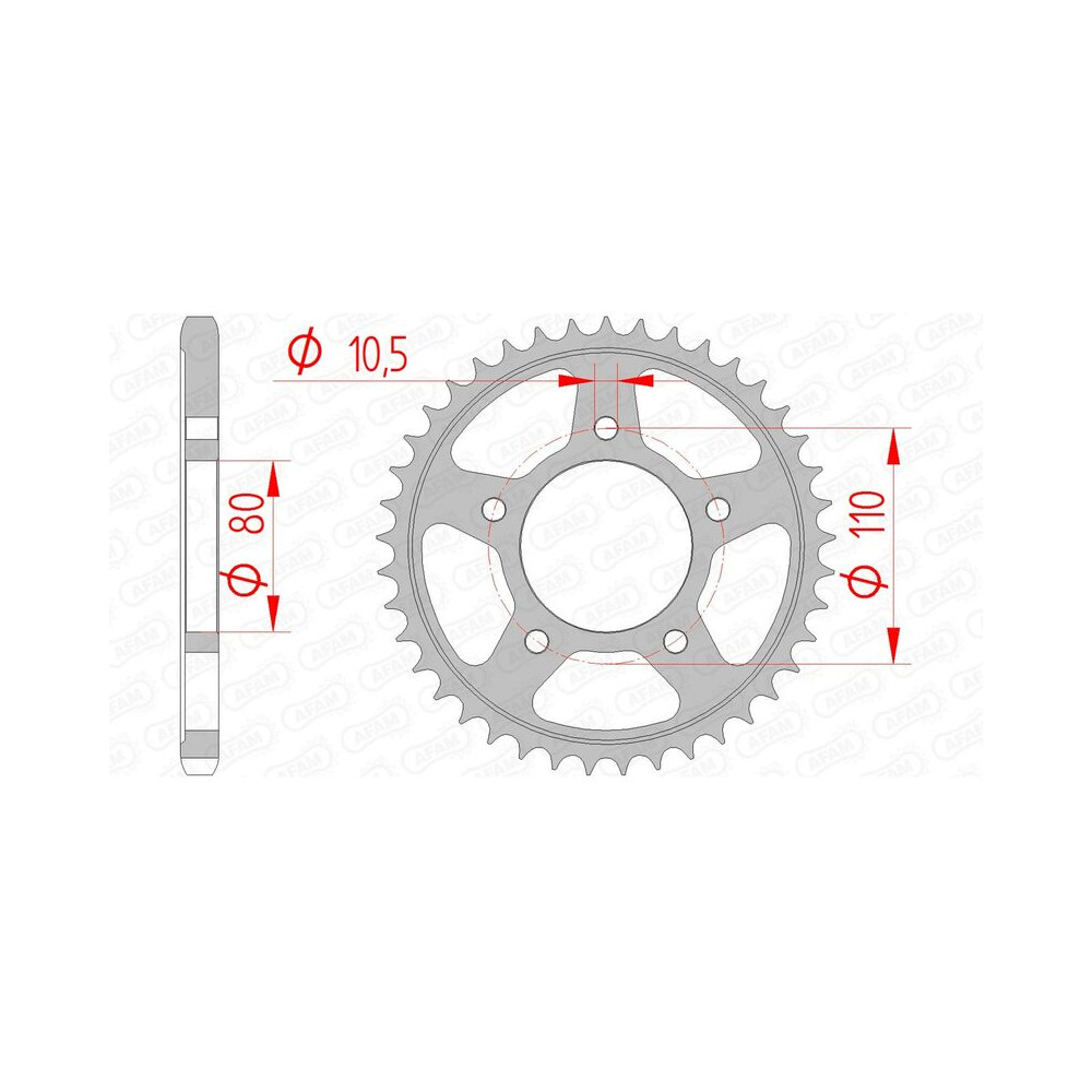 Couronne AFAM acier standard 10504 - 525