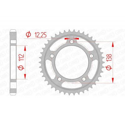 Couronne AFAM acier standard 10508 - 530