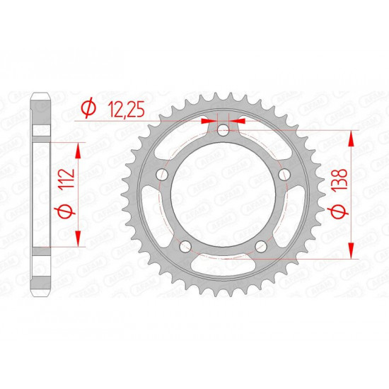 Couronne AFAM acier standard 10508 - 530