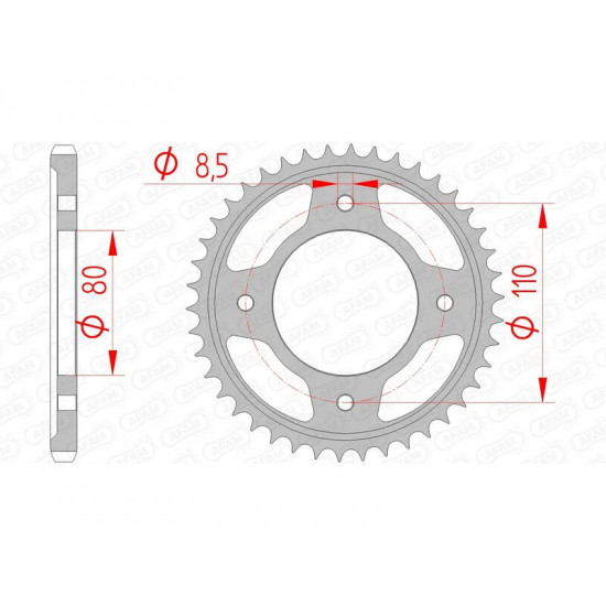 Couronne AFAM acier standard 10235 - 428