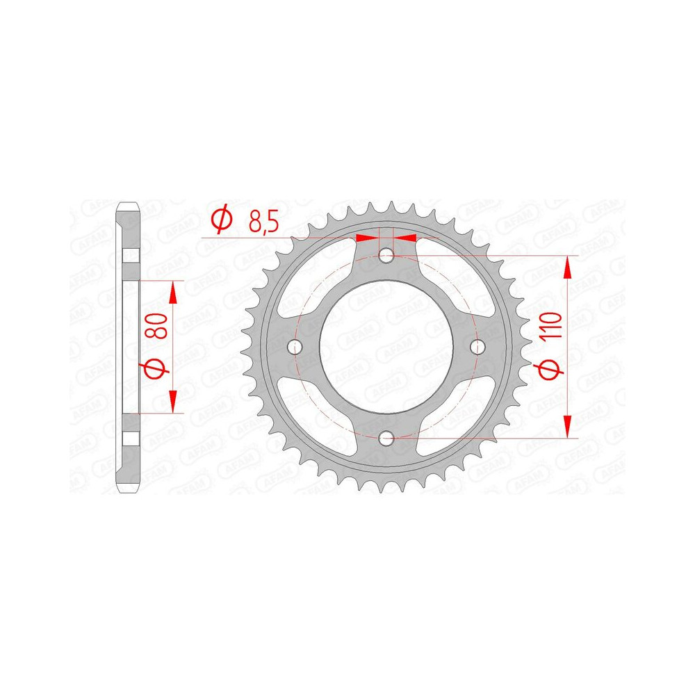 Couronne AFAM acier standard 10235 - 428