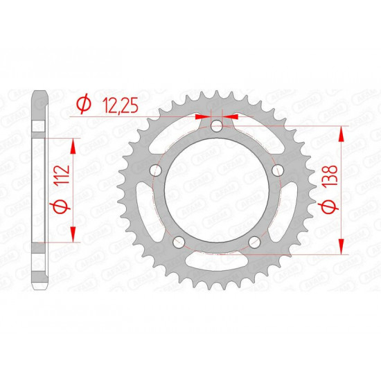 Couronne AFAM acier standard 10517 - 525