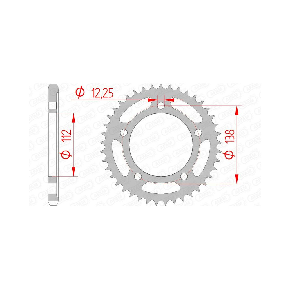 Couronne AFAM acier standard 10517 - 525