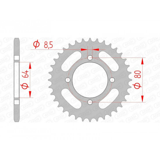 Couronne AFAM acier standard 12101 - 420