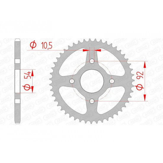 Couronne AFAM acier standard 12115 - 420