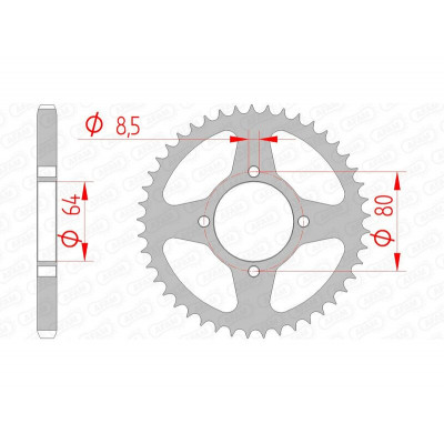 Couronne AFAM acier standard 12200 - 428