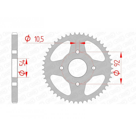 Couronne AFAM acier standard 12202 - 428